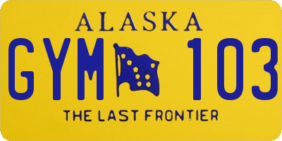 AK license plate GYM103