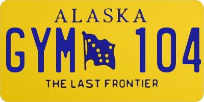 AK license plate GYM104