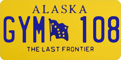 AK license plate GYM108