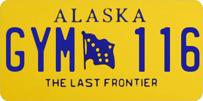 AK license plate GYM116