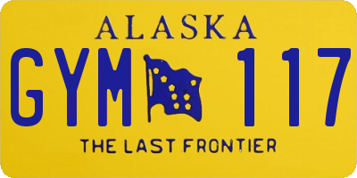 AK license plate GYM117