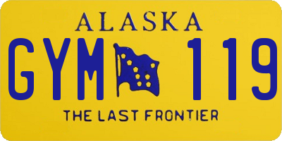 AK license plate GYM119