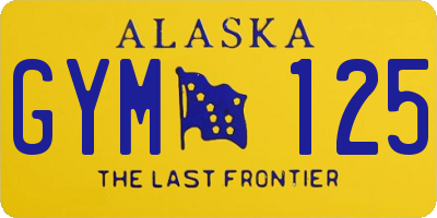 AK license plate GYM125