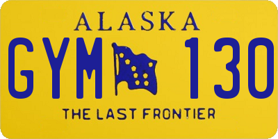 AK license plate GYM130