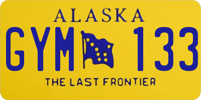 AK license plate GYM133