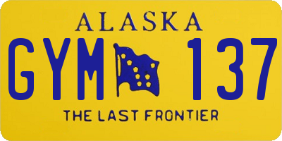 AK license plate GYM137