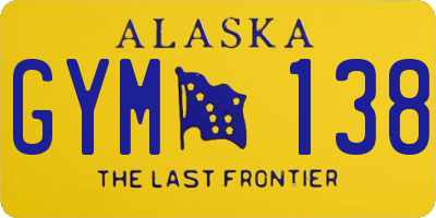 AK license plate GYM138