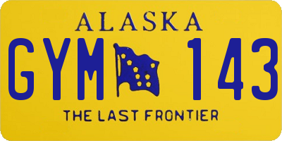 AK license plate GYM143
