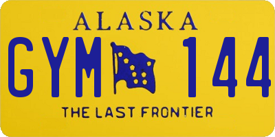 AK license plate GYM144