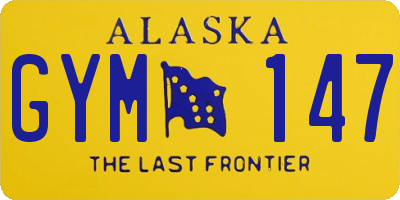 AK license plate GYM147
