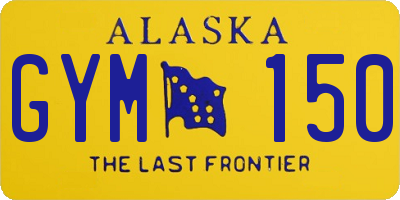 AK license plate GYM150