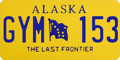 AK license plate GYM153