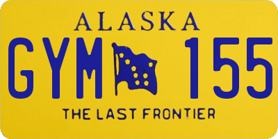 AK license plate GYM155