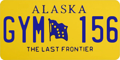 AK license plate GYM156