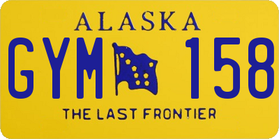 AK license plate GYM158
