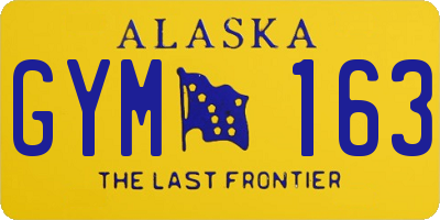 AK license plate GYM163