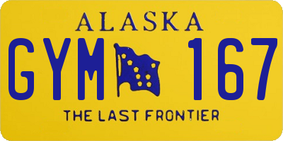 AK license plate GYM167