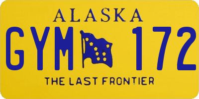 AK license plate GYM172