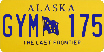 AK license plate GYM175