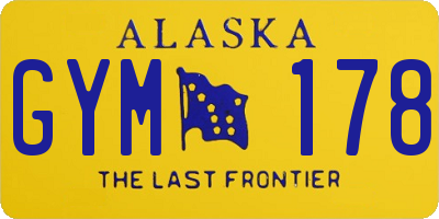 AK license plate GYM178