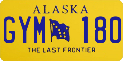 AK license plate GYM180