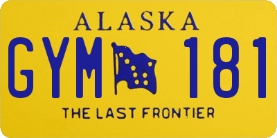 AK license plate GYM181