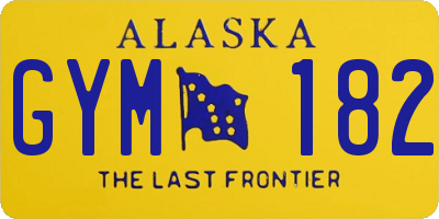 AK license plate GYM182