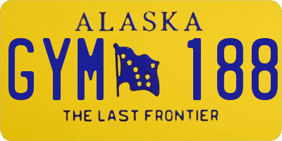 AK license plate GYM188