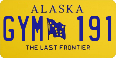 AK license plate GYM191