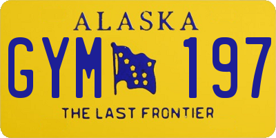 AK license plate GYM197