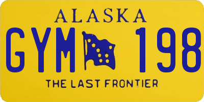 AK license plate GYM198