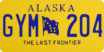 AK license plate GYM204