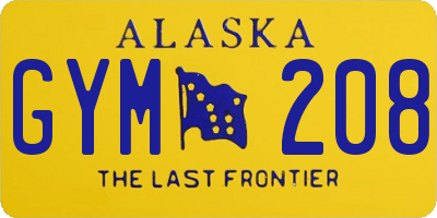 AK license plate GYM208