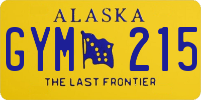 AK license plate GYM215
