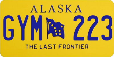 AK license plate GYM223