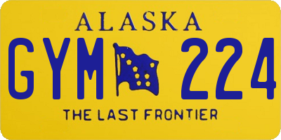 AK license plate GYM224