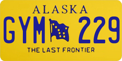 AK license plate GYM229
