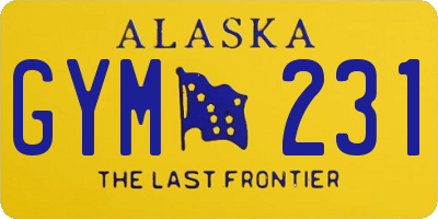 AK license plate GYM231