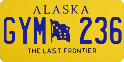AK license plate GYM236