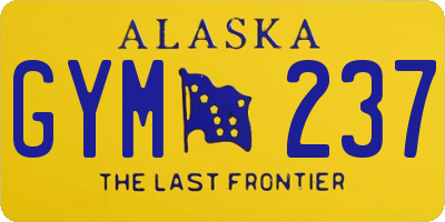 AK license plate GYM237