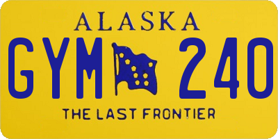 AK license plate GYM240