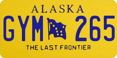 AK license plate GYM265