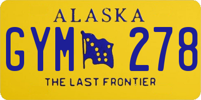 AK license plate GYM278