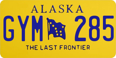 AK license plate GYM285