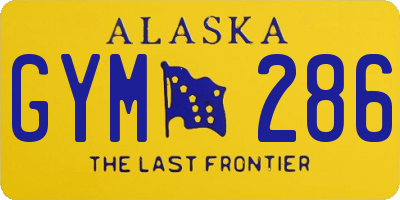 AK license plate GYM286
