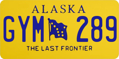 AK license plate GYM289