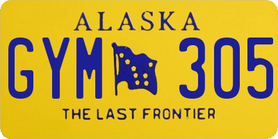 AK license plate GYM305