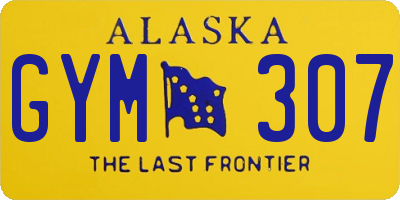 AK license plate GYM307