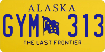 AK license plate GYM313