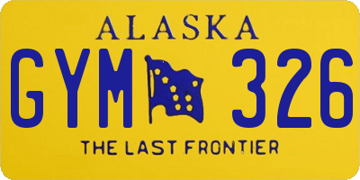 AK license plate GYM326